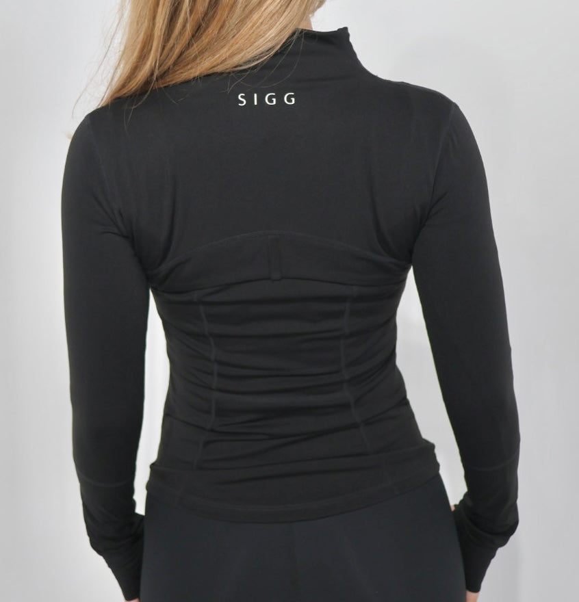 Rich Hot Yoga Full Zip Black Jacket