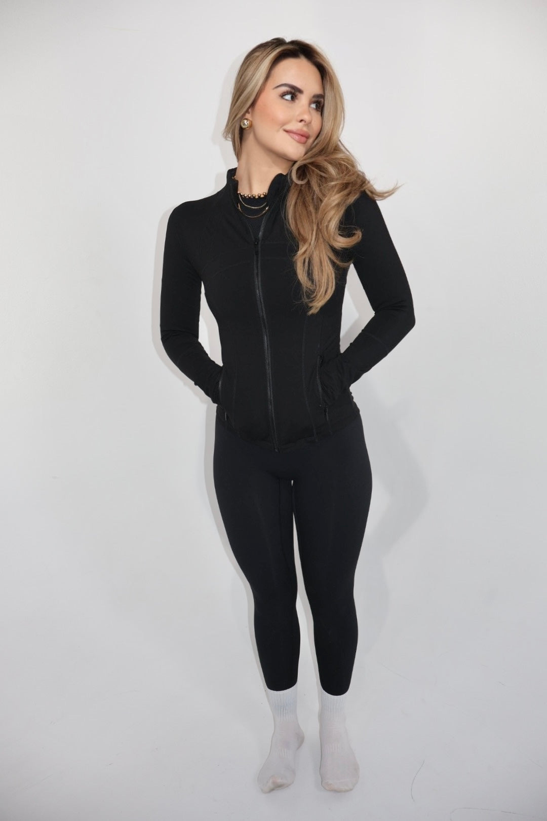 Rich Hot Yoga Full Zip Black Jacket