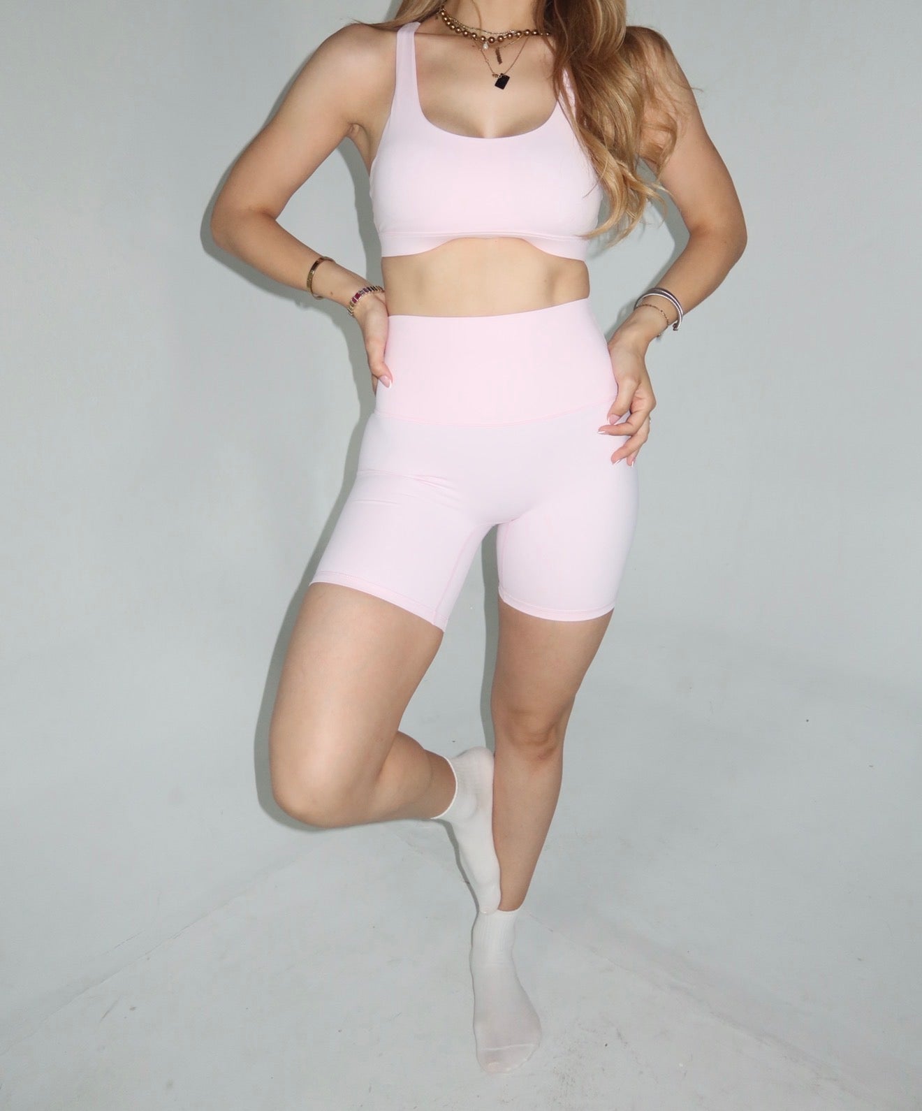 Before Brunch - Bubble Pink Short Set